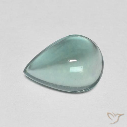 2.34ct Natural Verde azul muy claro Fluorita, En forma de pera, Transparente