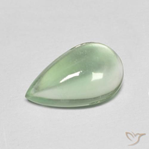 Fluorita Verde claro natural de 2.66 ct, En forma de pera, Transparente