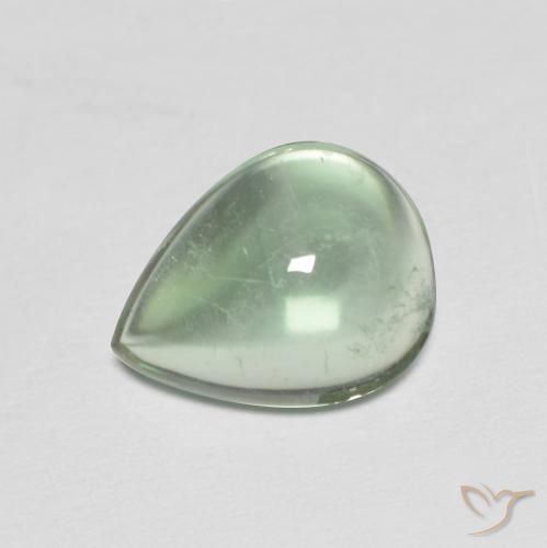 Fluorita Verde menta natural de 2.62 ct, En forma de pera, Transparente