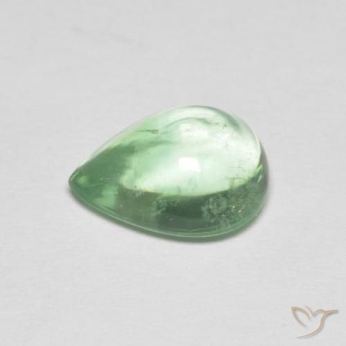 Fluorita Verde menta natural de 2.62 ct, En forma de pera, Transparente