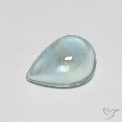 Fluorita Verde azulado claro natural de 2.10 ct, En forma de pera, Transparente