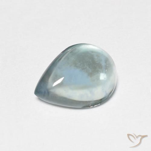 Fluorita Verde-azul claro natural de 2.08 ct, En forma de pera, Transparente
