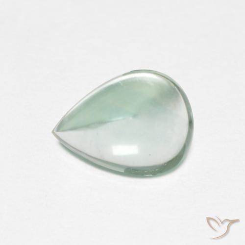 2.27ct Natural Verde azulado Fluorita, En forma de pera, Transparente