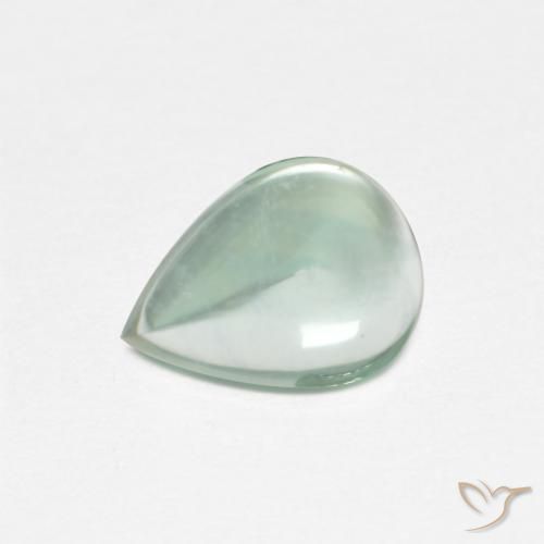Fluorita Verde azulado natural de 2.27 ct, En forma de pera, Transparente