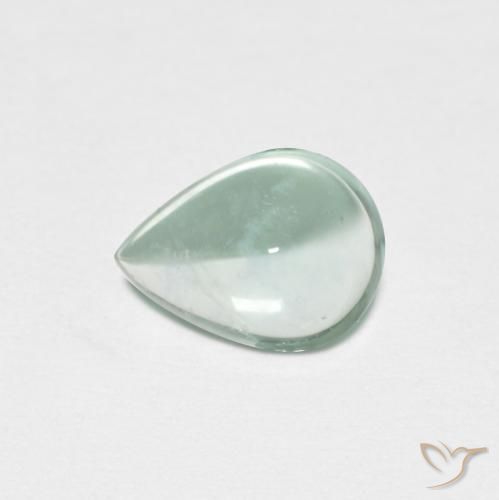 1.73ct Natural Verde azulado claro Fluorita, En forma de pera, Transparente
