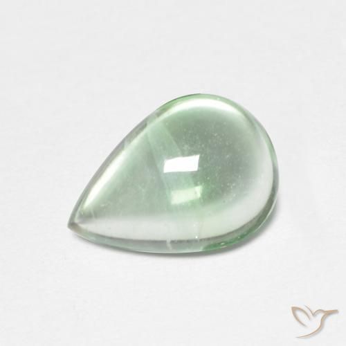 Fluorita Verde claro natural de 2.38 ct, En forma de pera, Transparente
