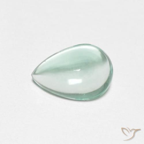 Fluorita Verde azul natural de 1.71 ct, En forma de pera, Transparente