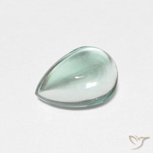 Fluorita Verde azul natural de 1.71 ct, En forma de pera, Transparente
