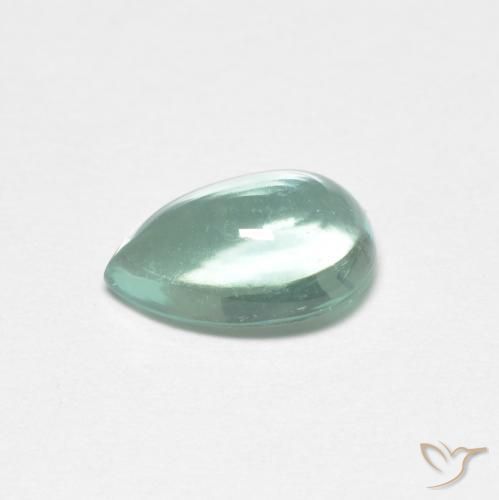 Fluorita Verde azul natural de 1.71 ct, En forma de pera, Transparente