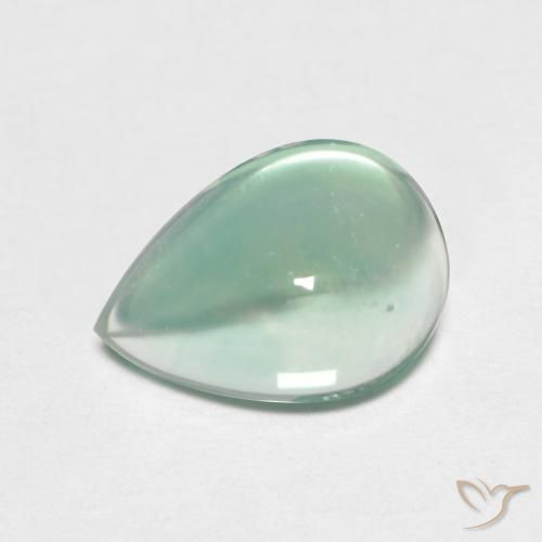 Fluorita Verde azulado claro natural de 2.32 ct, En forma de pera, Transparente