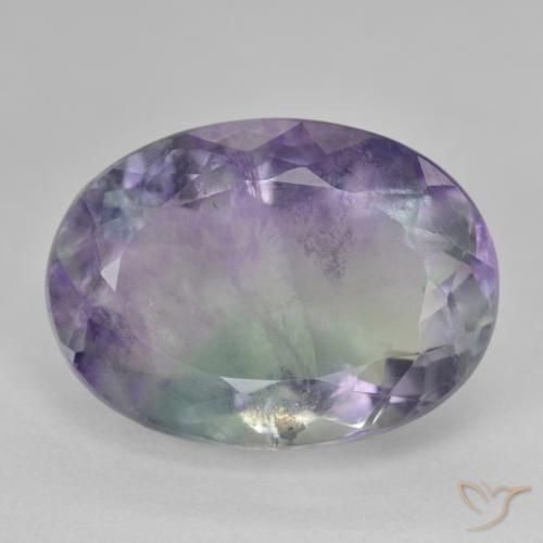 22.11ct Natural Multicolor Fluorita, Ovalada, SI