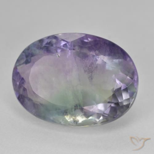 Fluorita Multicolor natural de 22.11 ct, Ovalada, SI