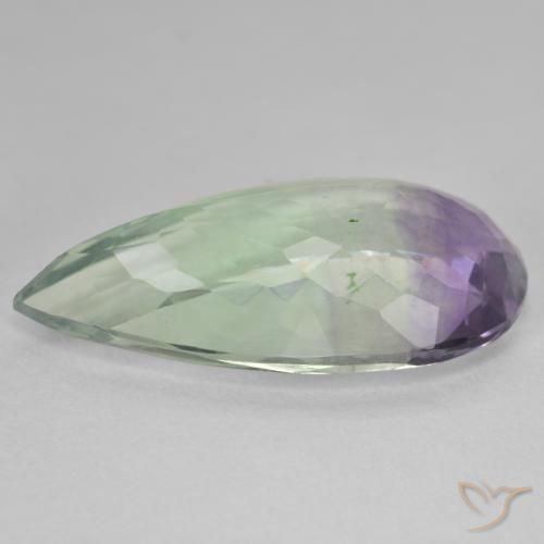 Fluorita Multicolor natural de 22.70 ct, En forma de pera, SI