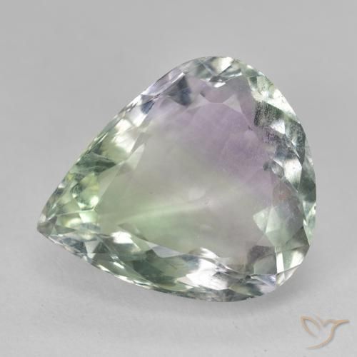 19.43ct Natural Multicolor Fluorita, En forma de pera, SI