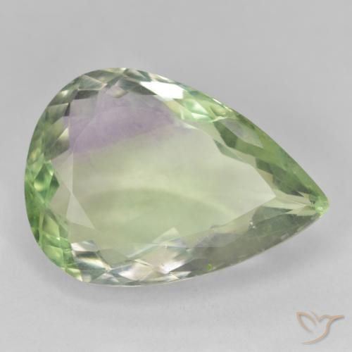 Fluorita Multicolor natural de 26.09 ct, En forma de pera, VS-SI