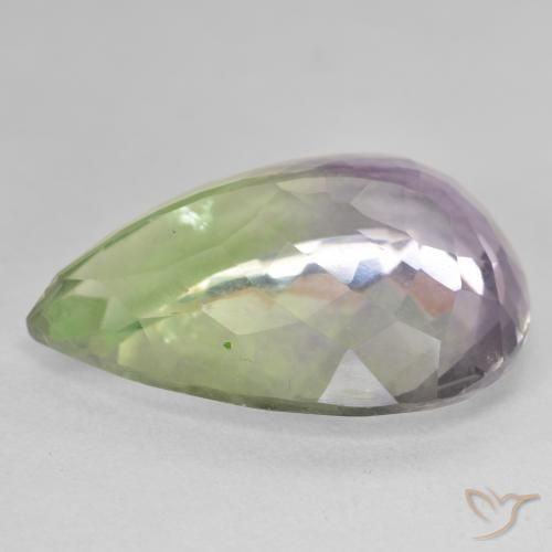 Fluorita Multicolor natural de 26.09 ct, En forma de pera, VS-SI