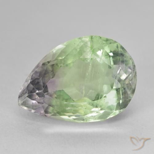 13.84ct Natural Multicolor Fluorita, En forma de pera, SI-I1