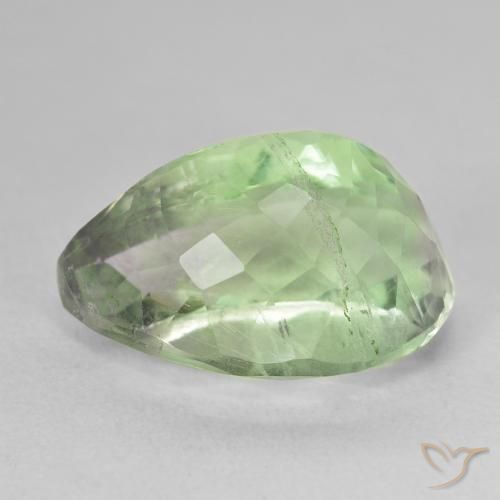 Fluorita Multicolor natural de 13.84 ct, En forma de pera, SI-I1