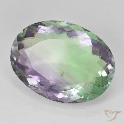 Fluorita Multicolor natural de 30.11 ct, Ovalada, SI