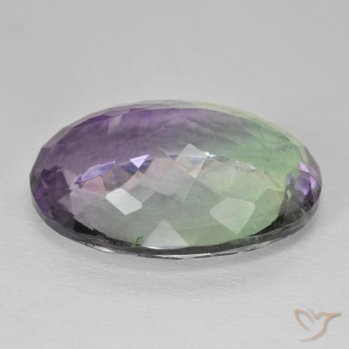 Fluorita Multicolor natural de 30.11 ct, Ovalada, SI