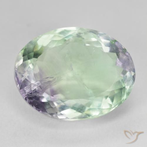 20.30ct Natural Multicolor Fluorita, Ovalada, SI-I1