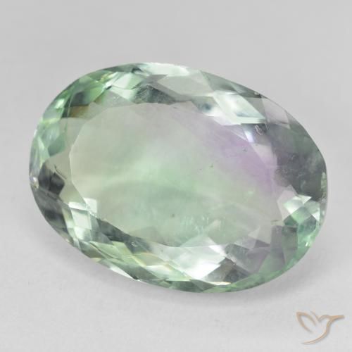 Fluorita Multicolor natural de 28.28 ct, Ovalada, SI