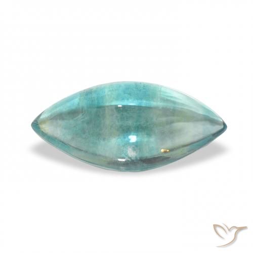 4.41ct Natural Verde azul Fluorita, Marquesa, Transparente
