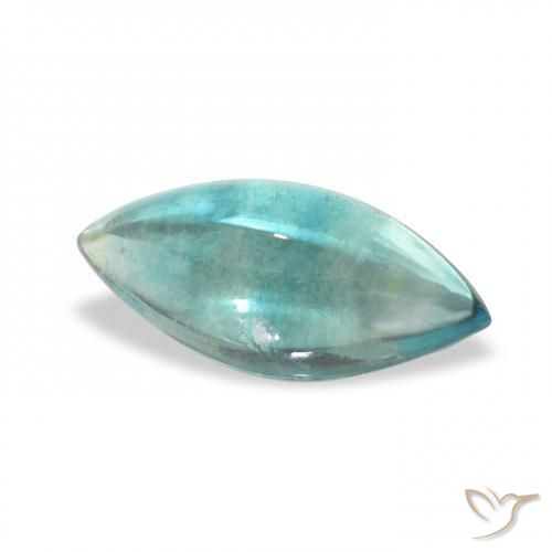 Fluorita Verde azul natural de 4.41 ct, Marquesa, Transparente