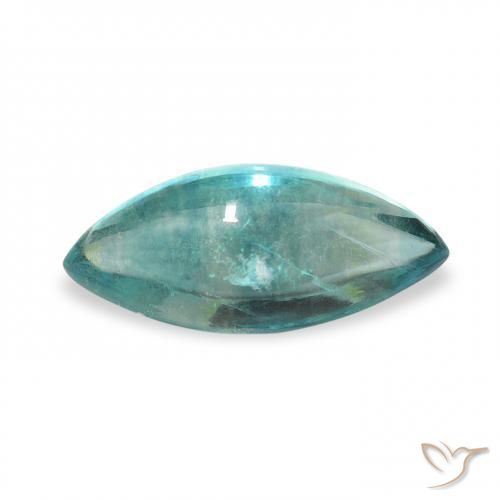 Fluorita Verde azul natural de 4.41 ct, Marquesa, Transparente