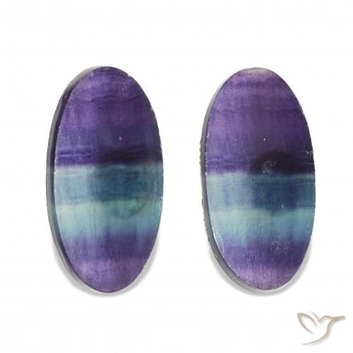23.90ctw Multicolor Fluorita, Ovalada, Transparente