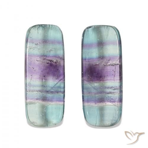 43.79ctw Multicolor Fluorita, Corte Baguette, Transparente