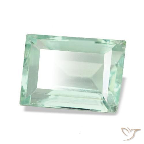 Fluorita verde natural de 2,30 ct, baguette, VS