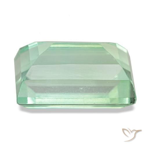 Fluorita verde natural de 8,77 ct, baguette, VS