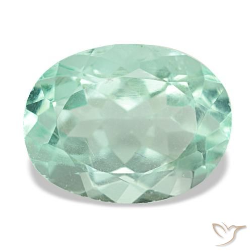 Fluorita verde de 5,65 ct, ovalado, VS