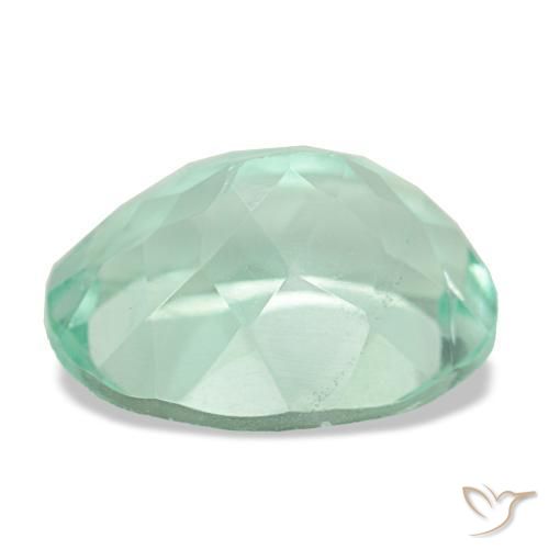 Fluorita verde natural de 5,65 ct, corte óvalo, VS