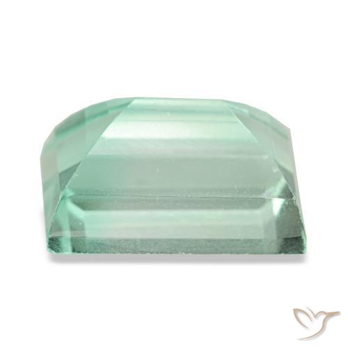 Fluorita verde natural de 4,58 ct, baguette, VS