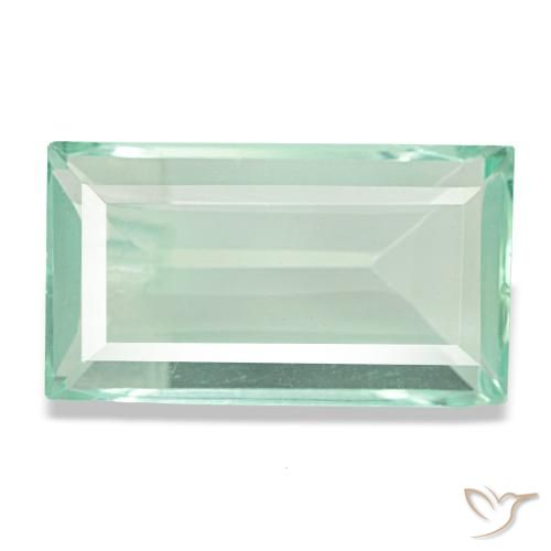 Fluorita verde de 6,15 ct, baguette, VS