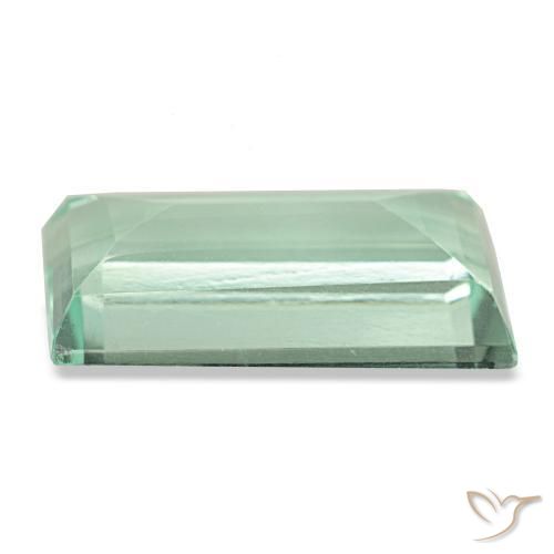 Fluorita verde natural de 6,15 ct, baguette, VS