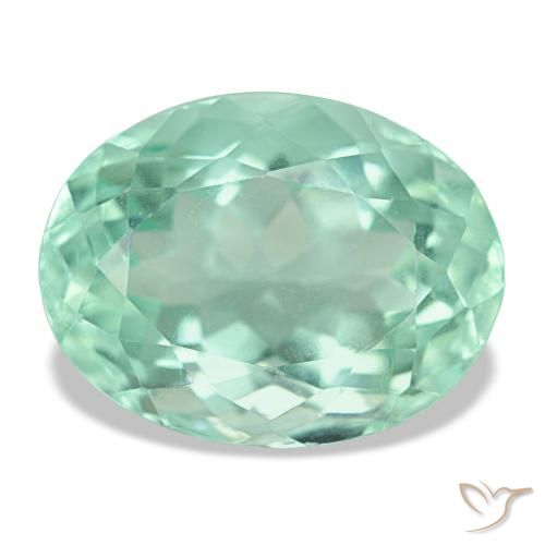 Fluorita verde de 11,70 ct, ovalado, VS