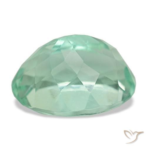 Fluorita verde natural de 11,70 ct, corte óvalo, VS