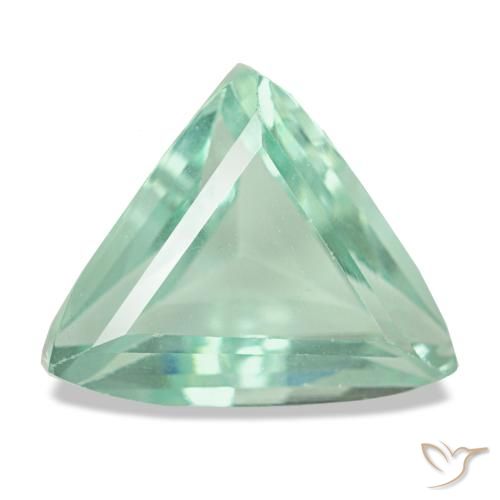 Fluorita verde natural de 6,36 ct, trillón, VS