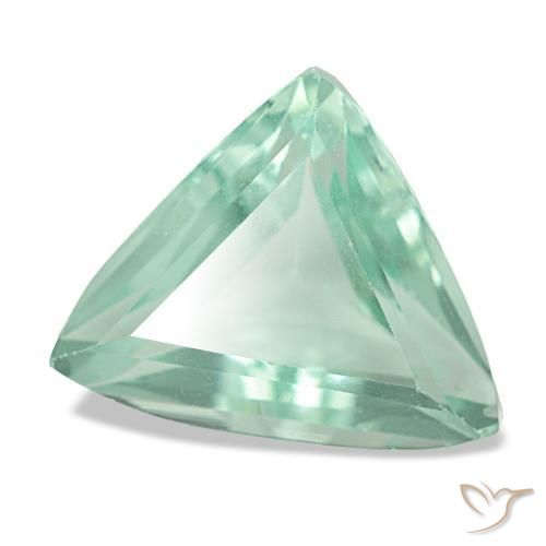Fluorita verde natural de 6,36 ct, trillón, VS