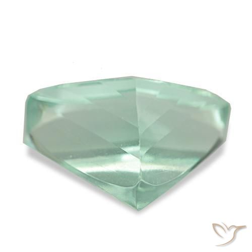 Fluorita verde natural de 6,36 ct, trillón, VS