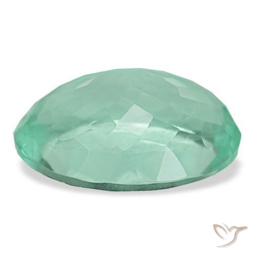 Fluorita turquesa natural de 23,22 ct, corte óvalo, VS