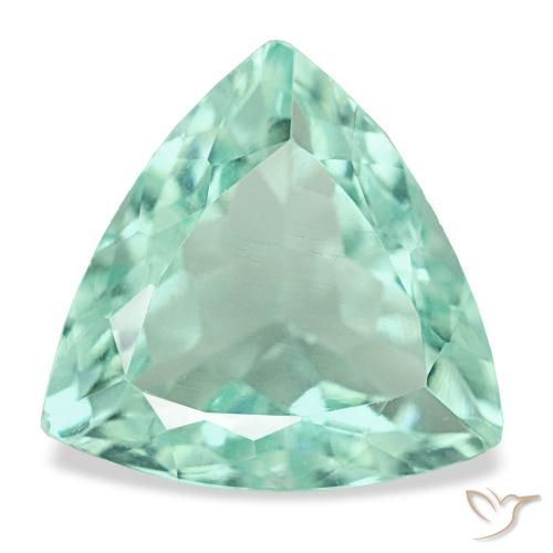 Fluorita turquesa de 6,54 ct, trillón, VVS-VS