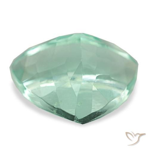 Fluorita turquesa natural de 6,54 ct, trillón, VVS-VS