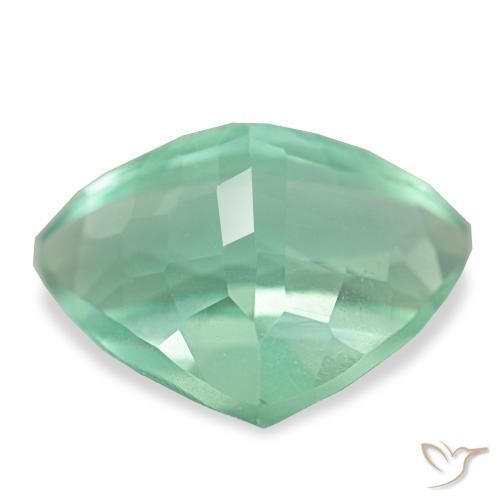 Fluorita turquesa natural de 12,67 ct, trillón, VVS
