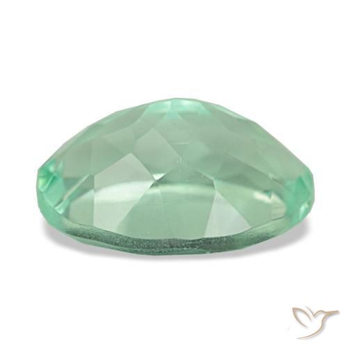 Fluorita verde natural de 4,20 ct, corte óvalo, VS