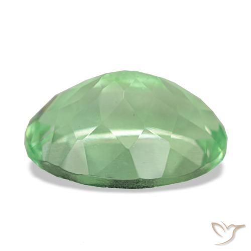 Fluorita verde natural de 6,46 ct, corte óvalo, VS