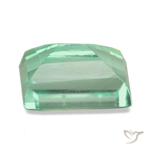 Fluorita verde natural de 3,81 ct, baguette, VS